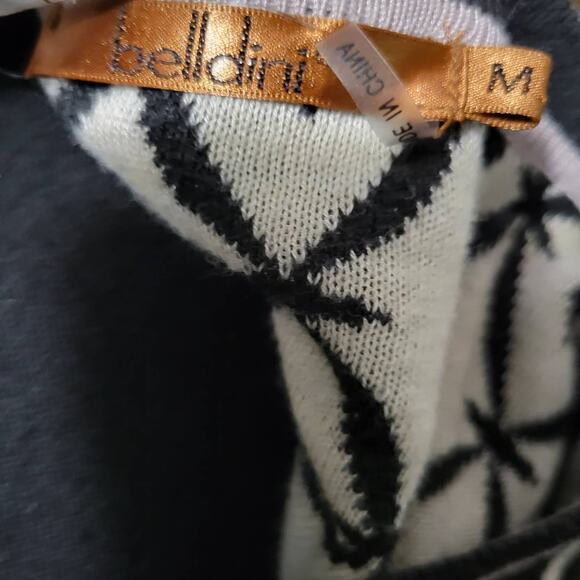 Belldini Heather Charcoal and Oatmeal Open Front Cardigan Sweater, Sz M - Picture 2 of 8